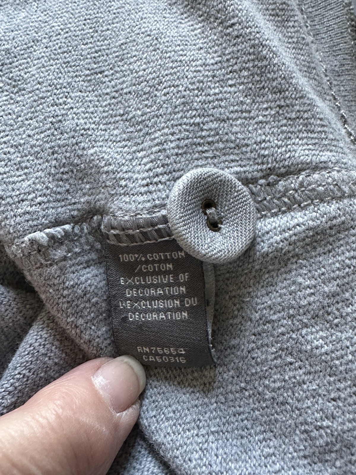 Vtg Abercrombie and Fitch Muscle Henley Shirt Mens XL Gray Long Sleeve Y2K Read