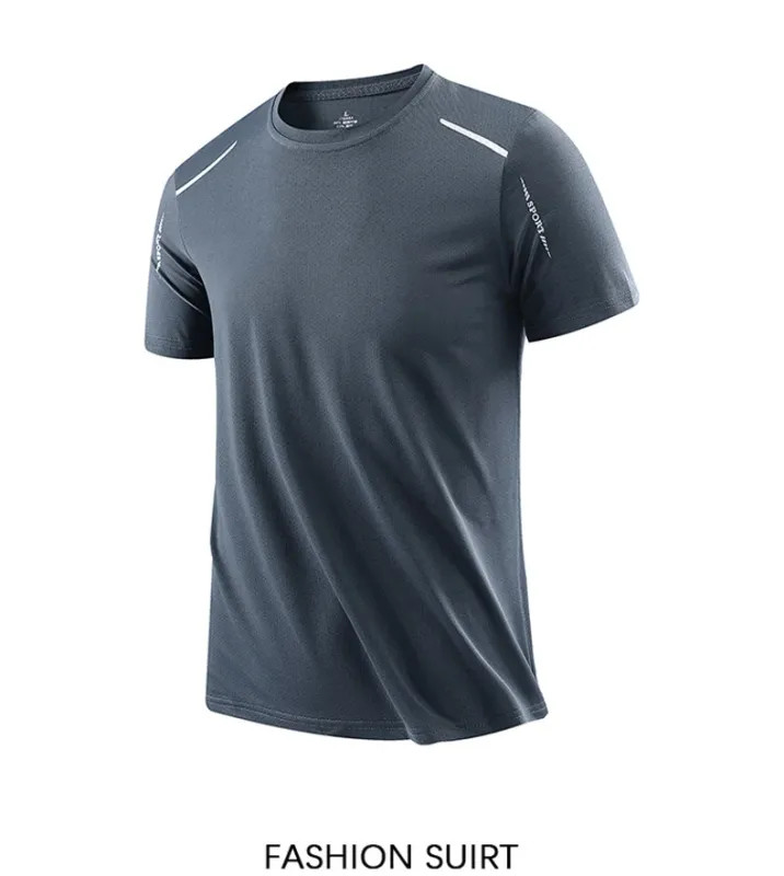 CHRLCK Men’s Running Quick Drying T-shirts Breathable Hiking Fishing Tees