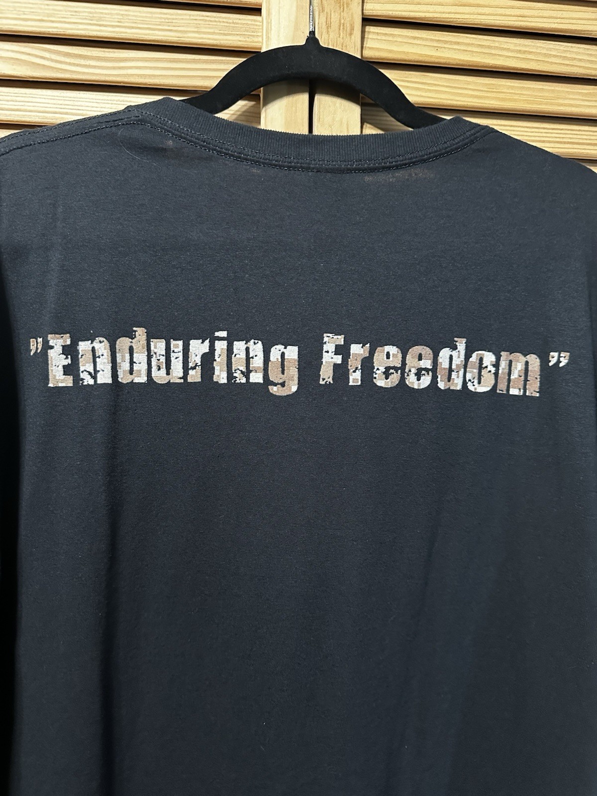 Torture Enduring Freedom Digital Camo Black Tshirt Reality Fade Large
