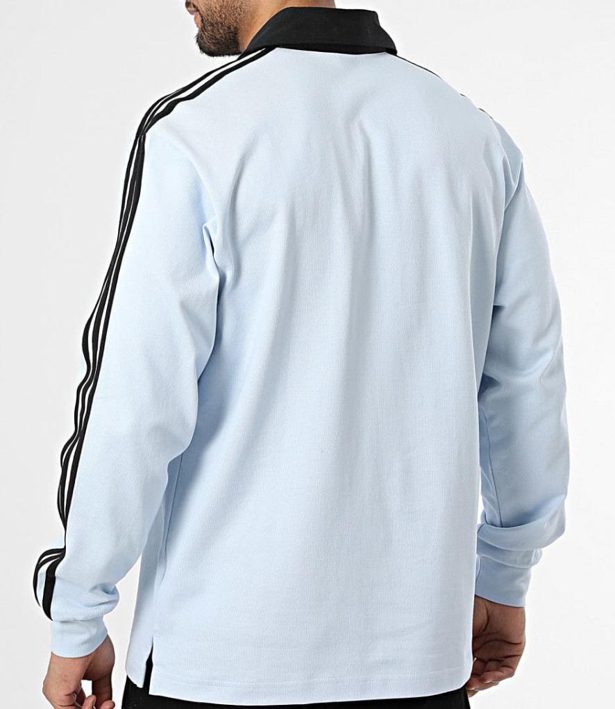 NEW MEN’S ADIDAS ORIGINALS 3 STRIPES RUGBY POLO SHIRT ~ SIZE LARGE #KE2445