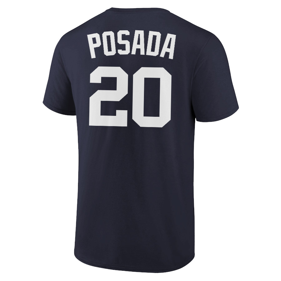 Jorge Posada T-Shirt New York Yankees Player Name and Number Soft Jersey Tee