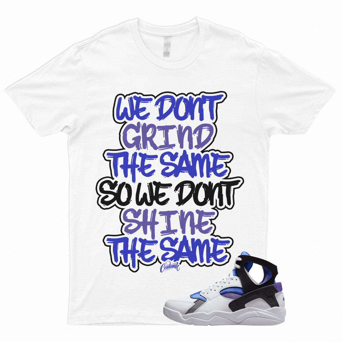 GRIND Shirt to Match Air Flight Huarache OG Varsity Purple Royal Blue Menta Dunk
