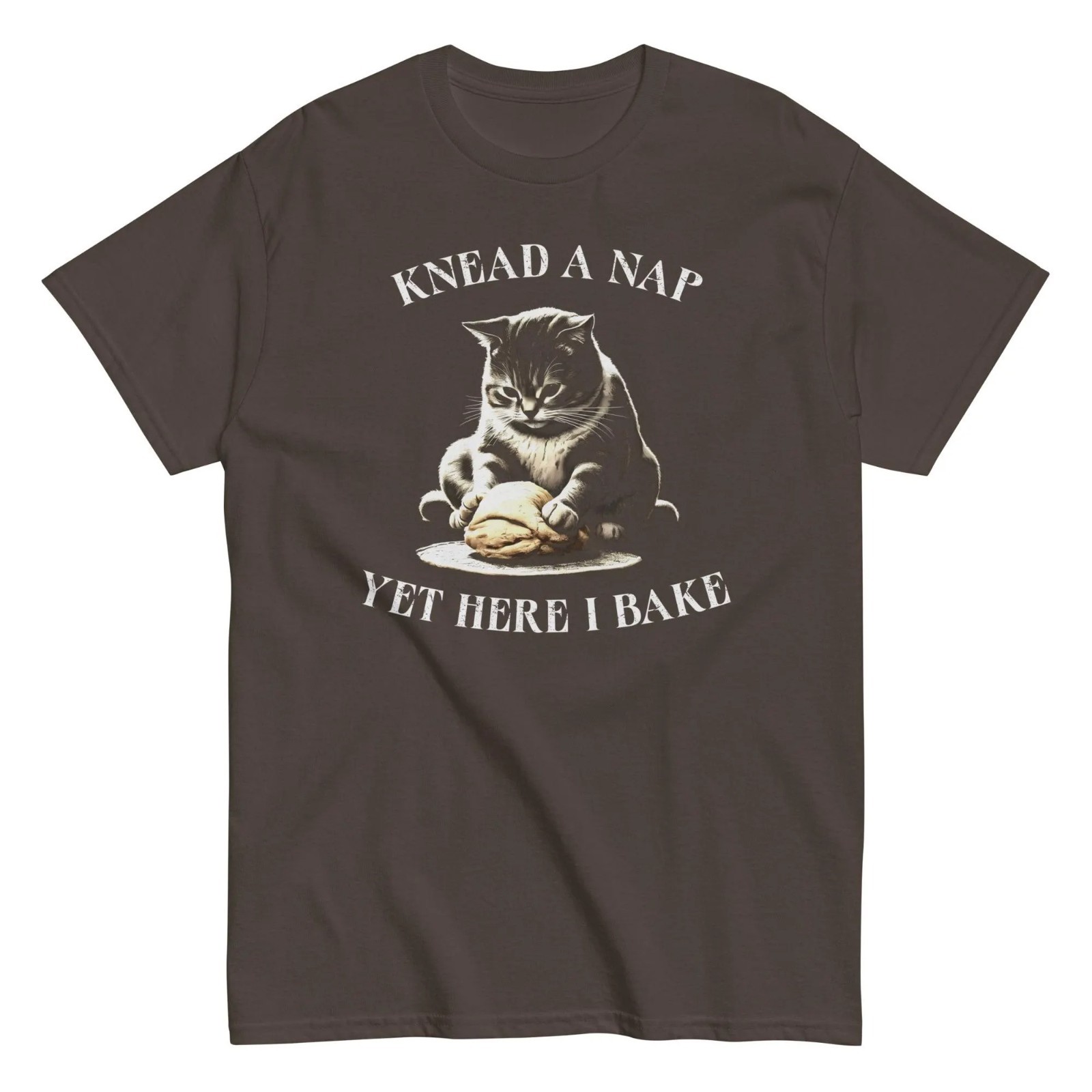 Cat Making Biscuits Shirt Cute Cat Baking Cookies Unisex T-Shirt