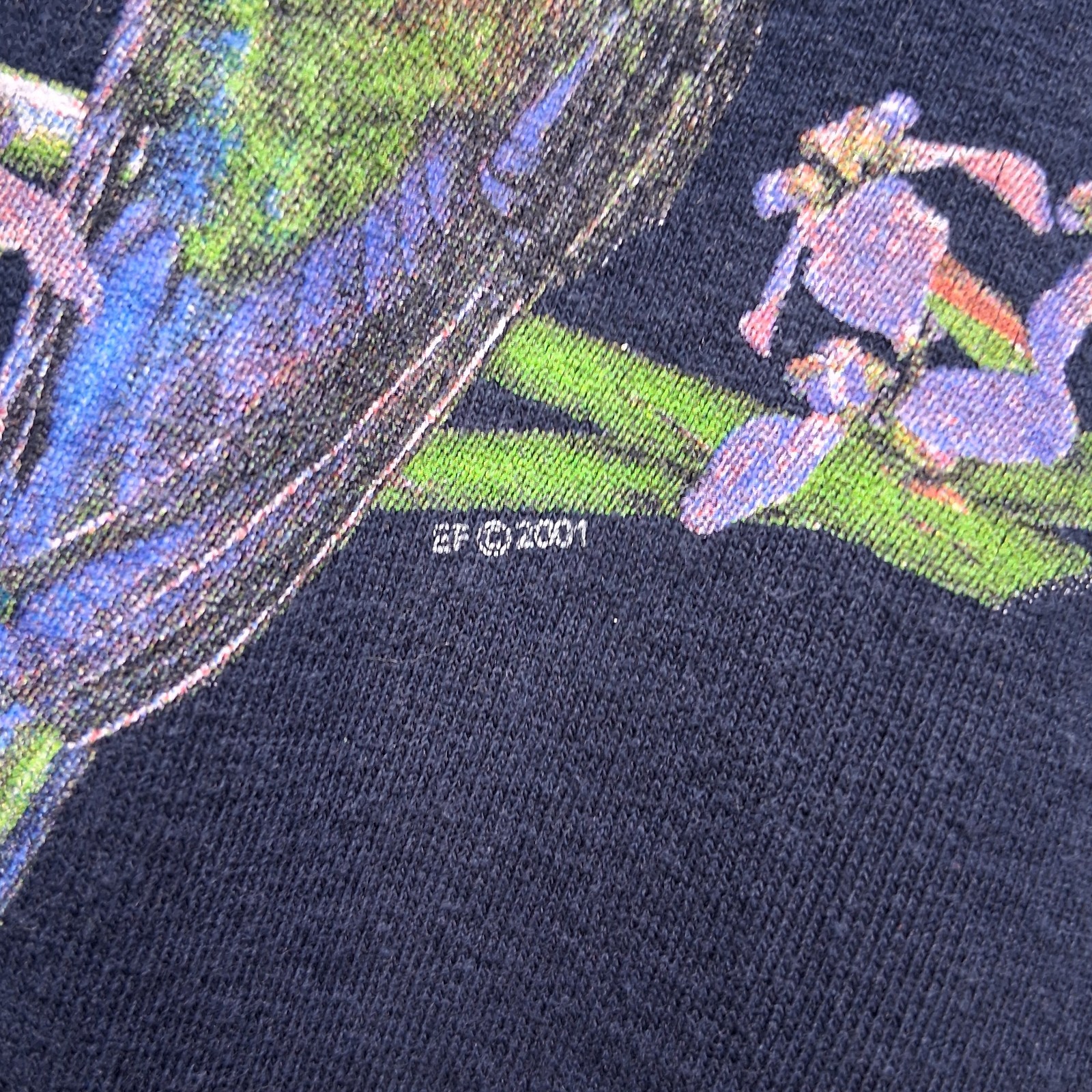 Vintage 2001 Alore Hummingbird T-Shirt Men’s Medium Navy Blue Made in USA