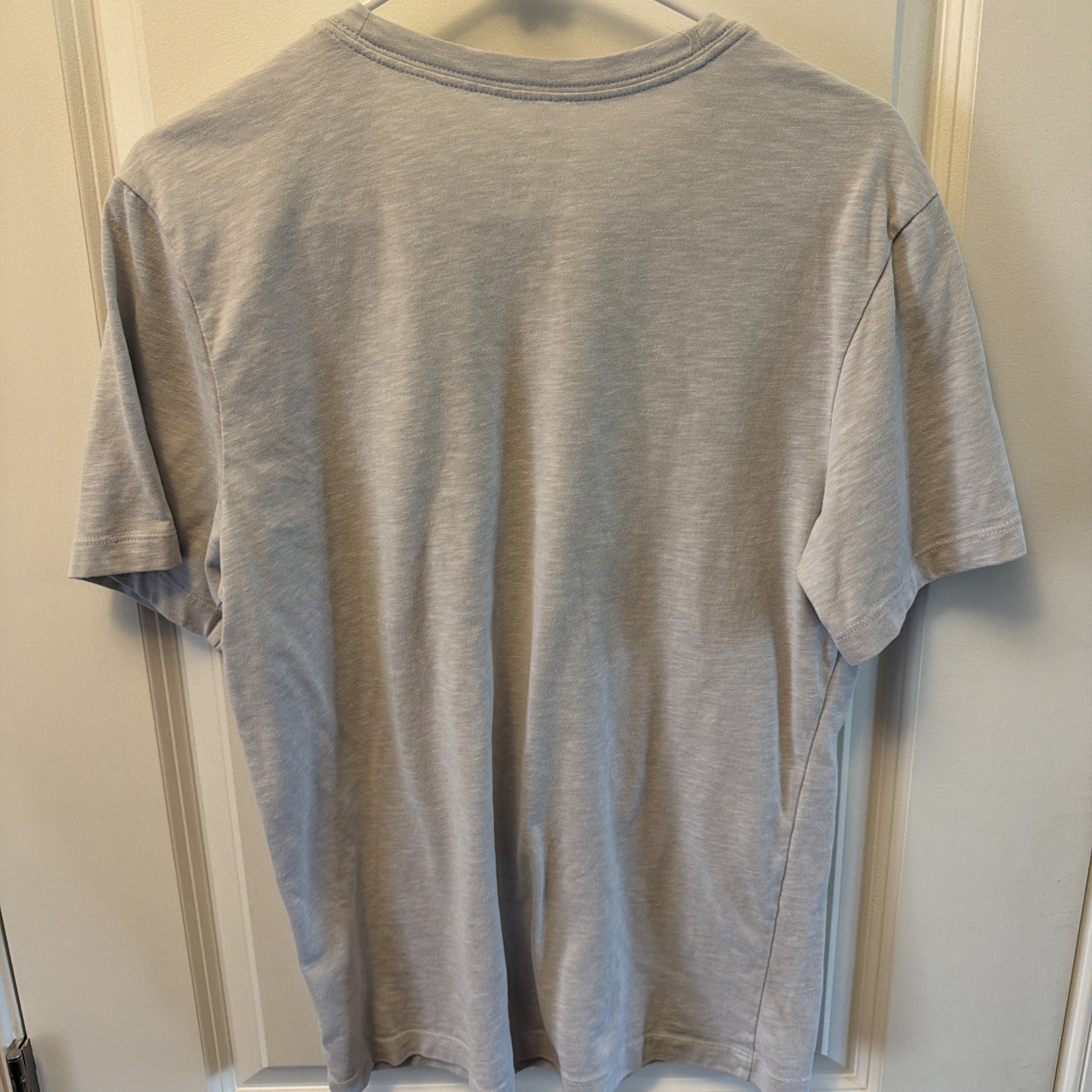 Nike Check Logo Tee Mens Small Dri Fit Gray Short Sleeve Casual Crewneck