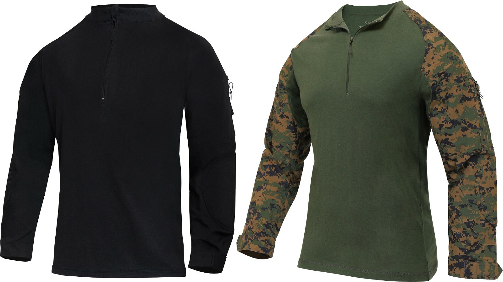 Men’s Tactical Quarter Zip Airsoft Combat Shirt 1/4 Zip Active Paintball Shirt