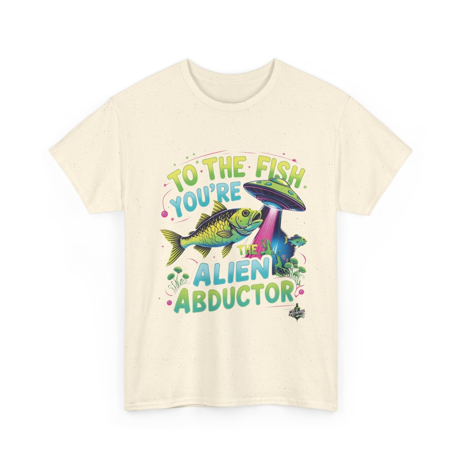 Alien Abductor Fish Tee | Funny Fishing UFO Shirt