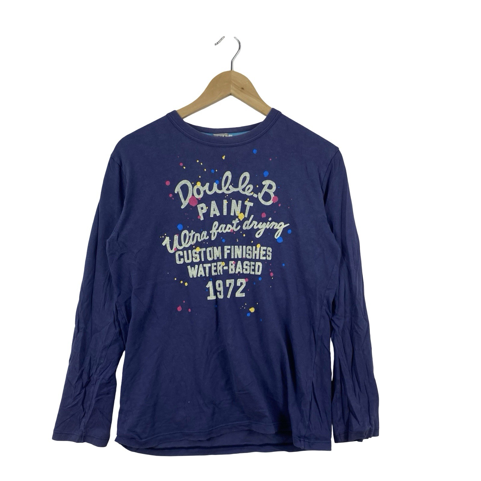 Vintage DOUBLE.B MIKI HOUSE Long Sleeve Graphic Tee Shirt Paint