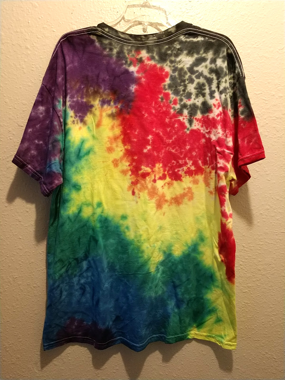 Handmade Spiral Tie Dye Shirt Unisex Men Women Sz XL Hippie Cotton Gildan T409