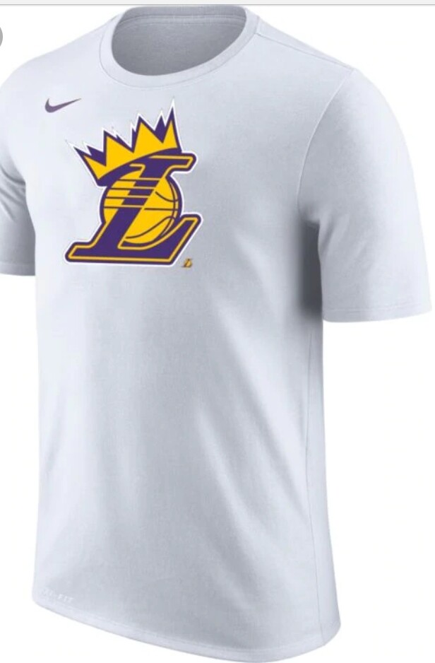 AUTHENTIC NIKE NBA LAKERS CROWN WHT T SHIRT 00037874XLK2