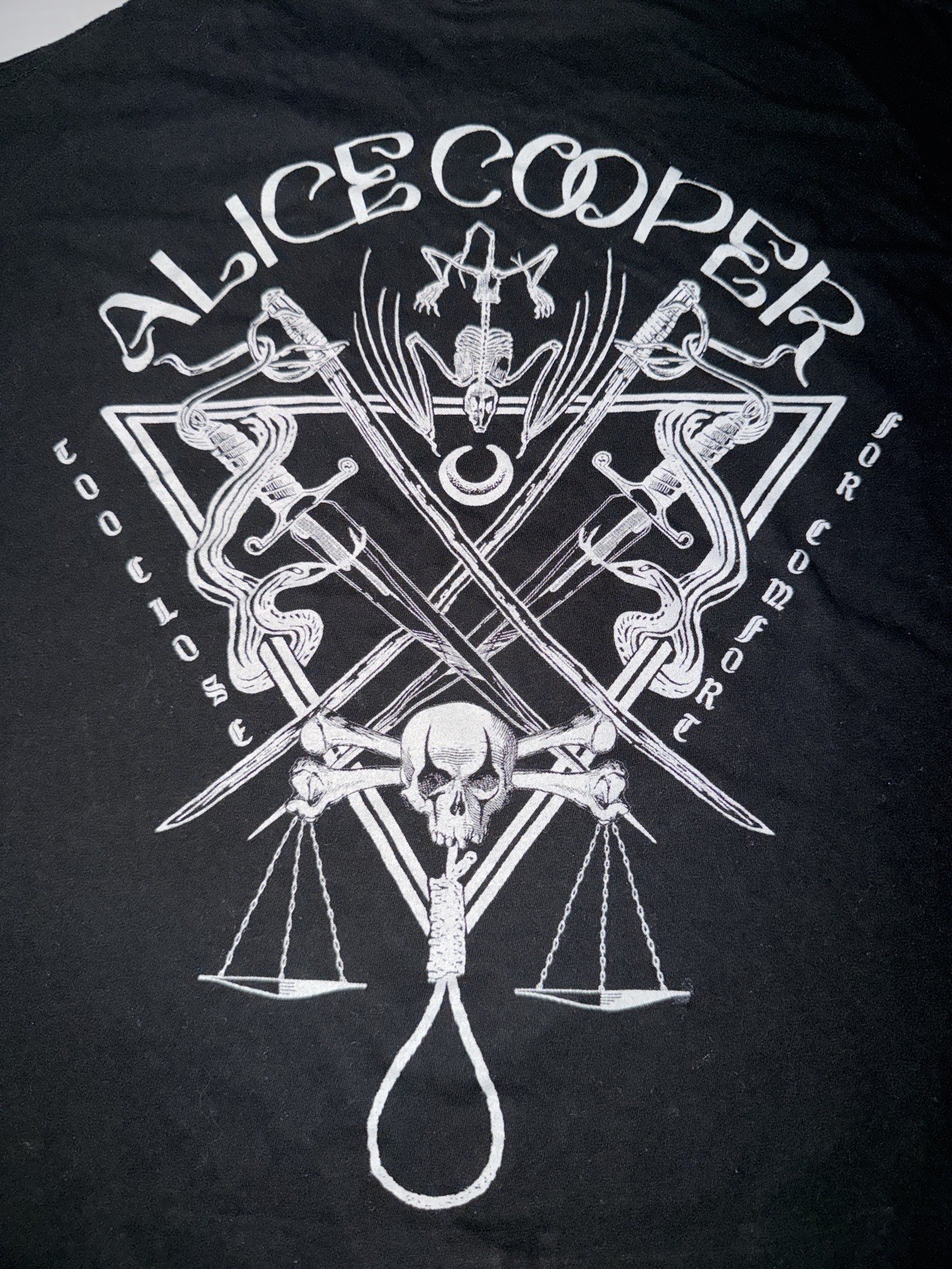 Alice Cooper Men’s Black Graphic Logo Crew Neck Short Sleeve Tee Trial XXL