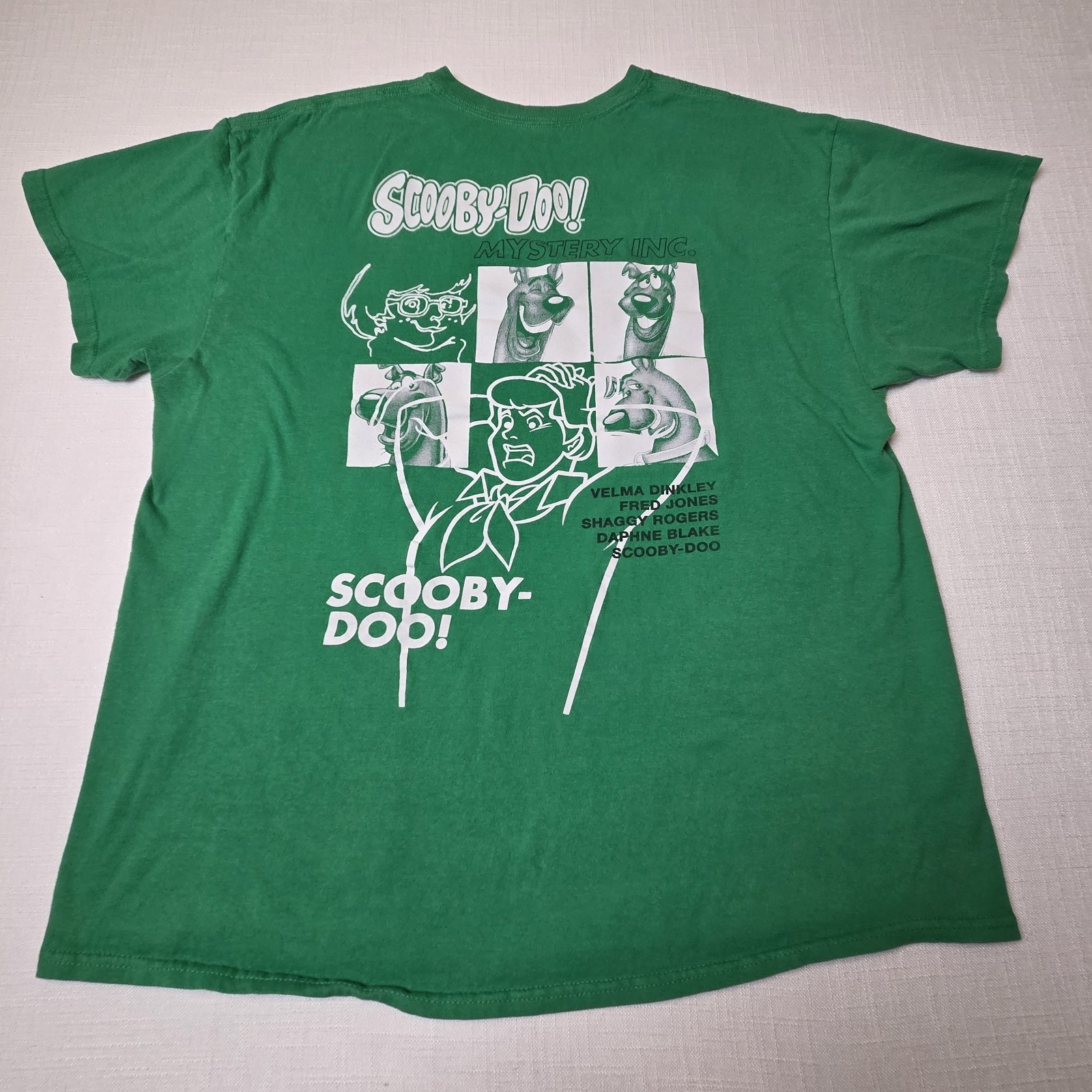 RARE Scooby-Doo! Green Graphic Print Crew Neck Short Sleeve T-Shirt Men XL