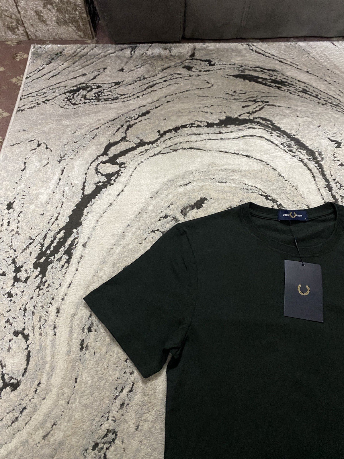 Fred Perry Crew Neck T-shirt Night Green Ocean BNWT Size Small Men’s 213717