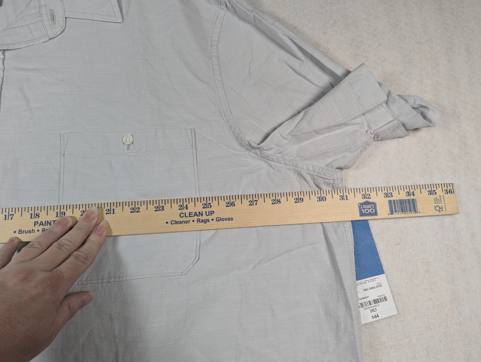 The Foundry Supply Co – Men’s Shirt – Gray Chambray – Size: 3xl