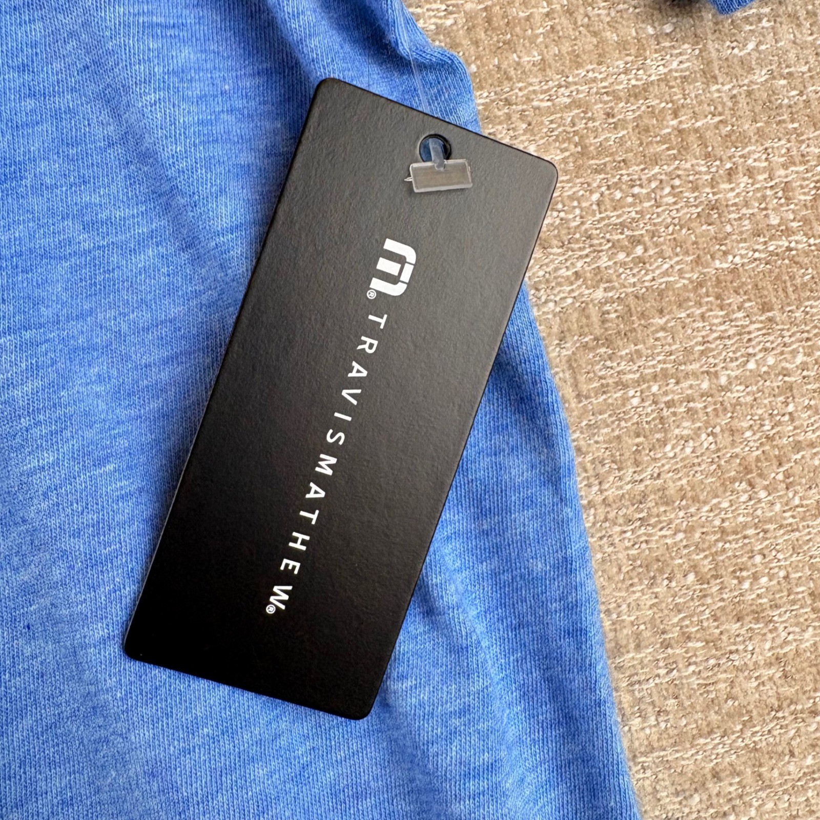BRAND NEW TravisMathew Heather Blue Next Level Aviation Graphic T-Shirt LG NWT