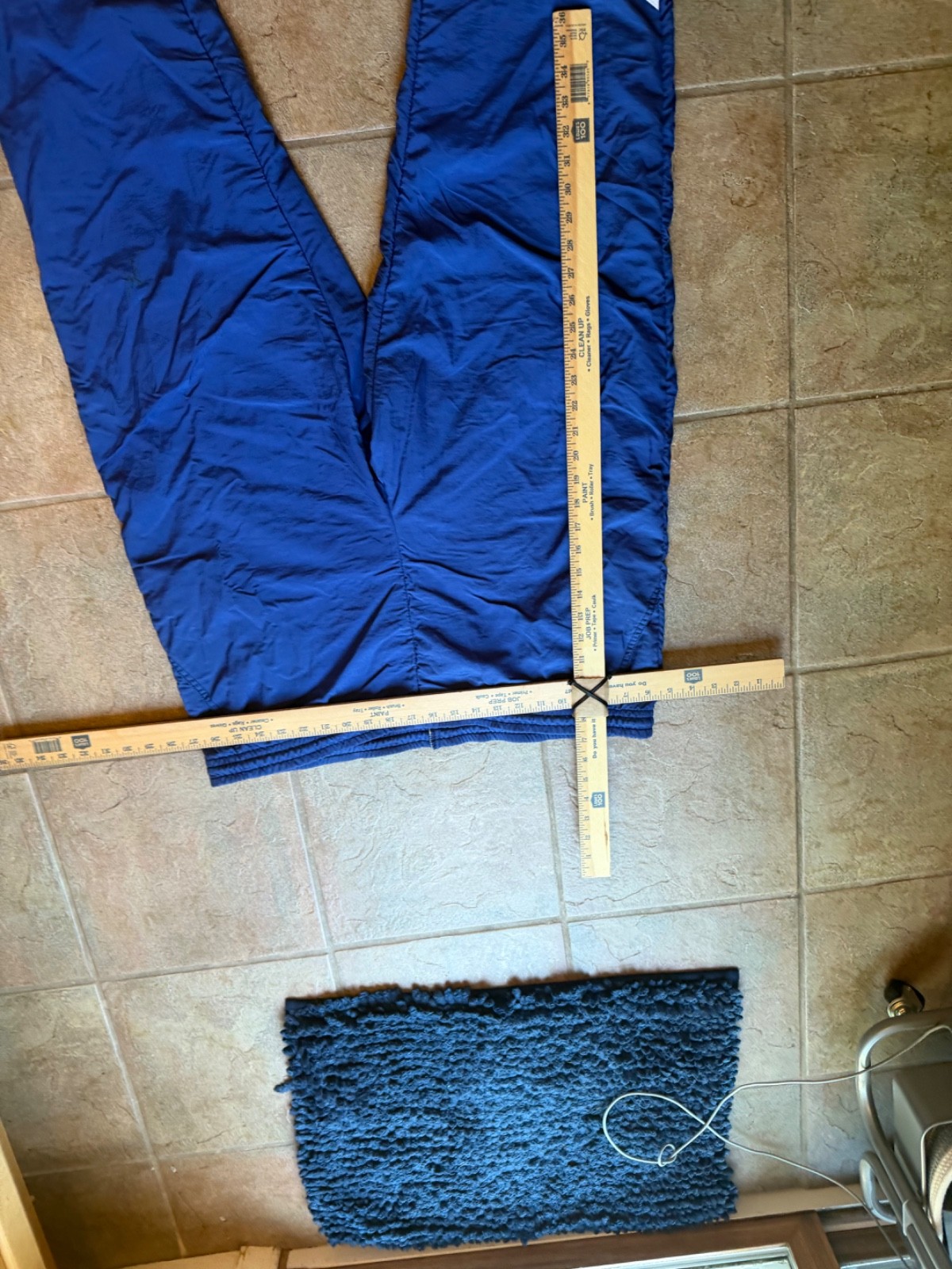 Vintage Pace Setter Nylon Track Pants XL Blue Zipper Warm Up Athletic Pants