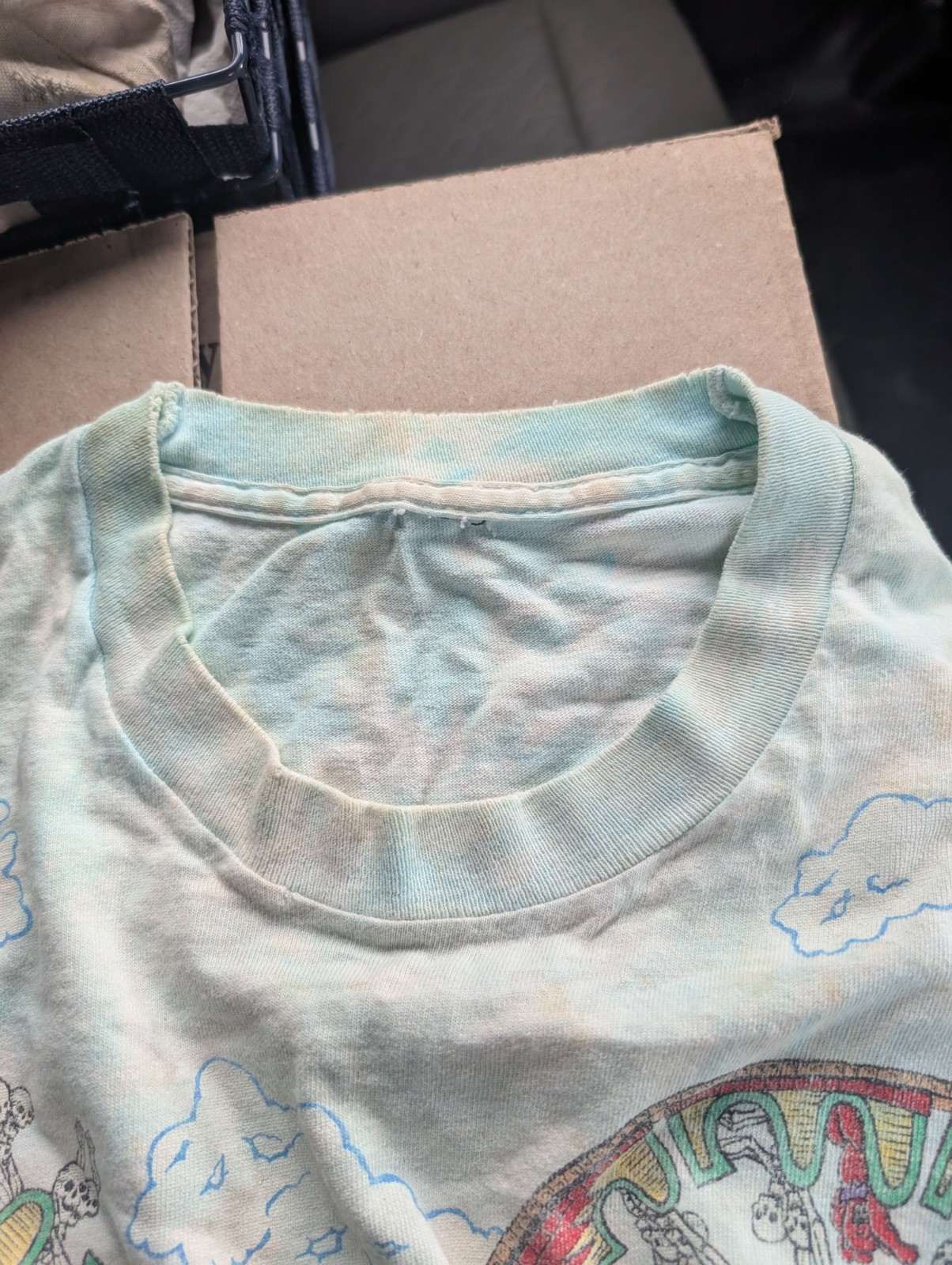 Liquid Blue Grateful Dead Vintage Tie-Dye Double-Sided Jersey Tee 2XL