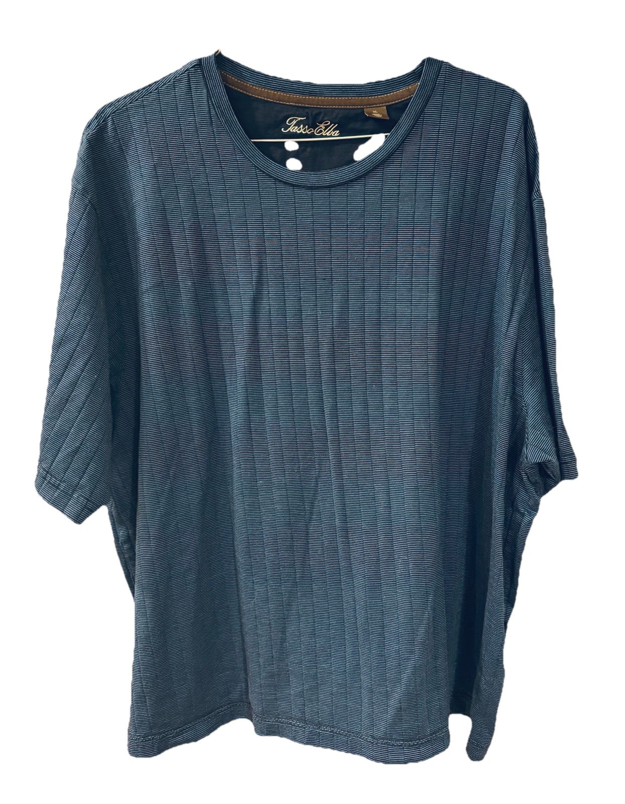 TASSO ELBA Men’s Dark Slate Blue Short Sleeved T-Shirt Cotton XL