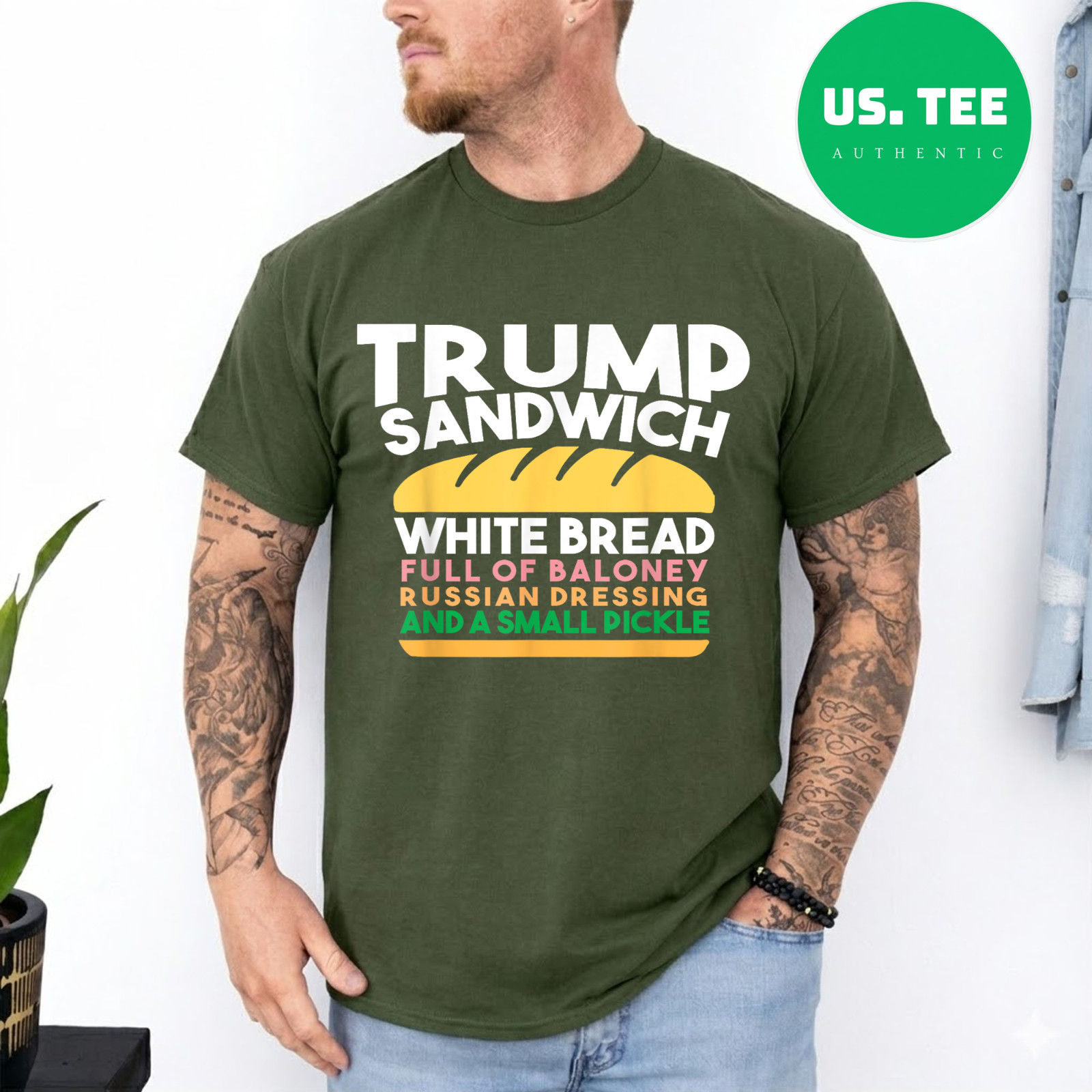 Trump Sandwich White Bread Full Of Baloney Russian Dressing Women Men T-Shirt
