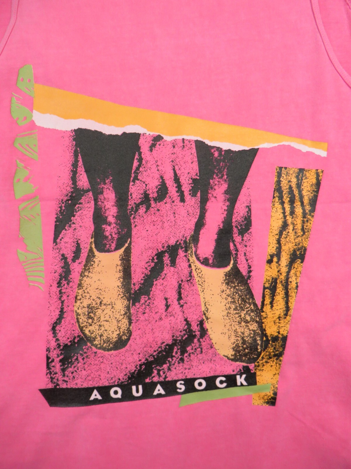 Vintage Nike Aqua Sock Tank Top Mens XL Neon Pink Single Stitch 90s USA