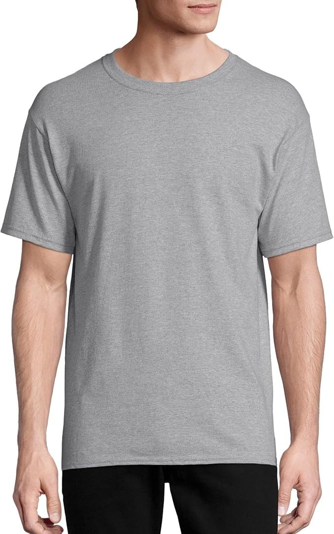 Hanes Men Crew neck T-Shirt 4-Pack ComfortSoft 100% Cotton Heavyweight Tee Plain
