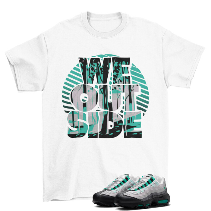 We Outside Shirt White to Match Air Max 95 Black Stadium Green DH8015-002
