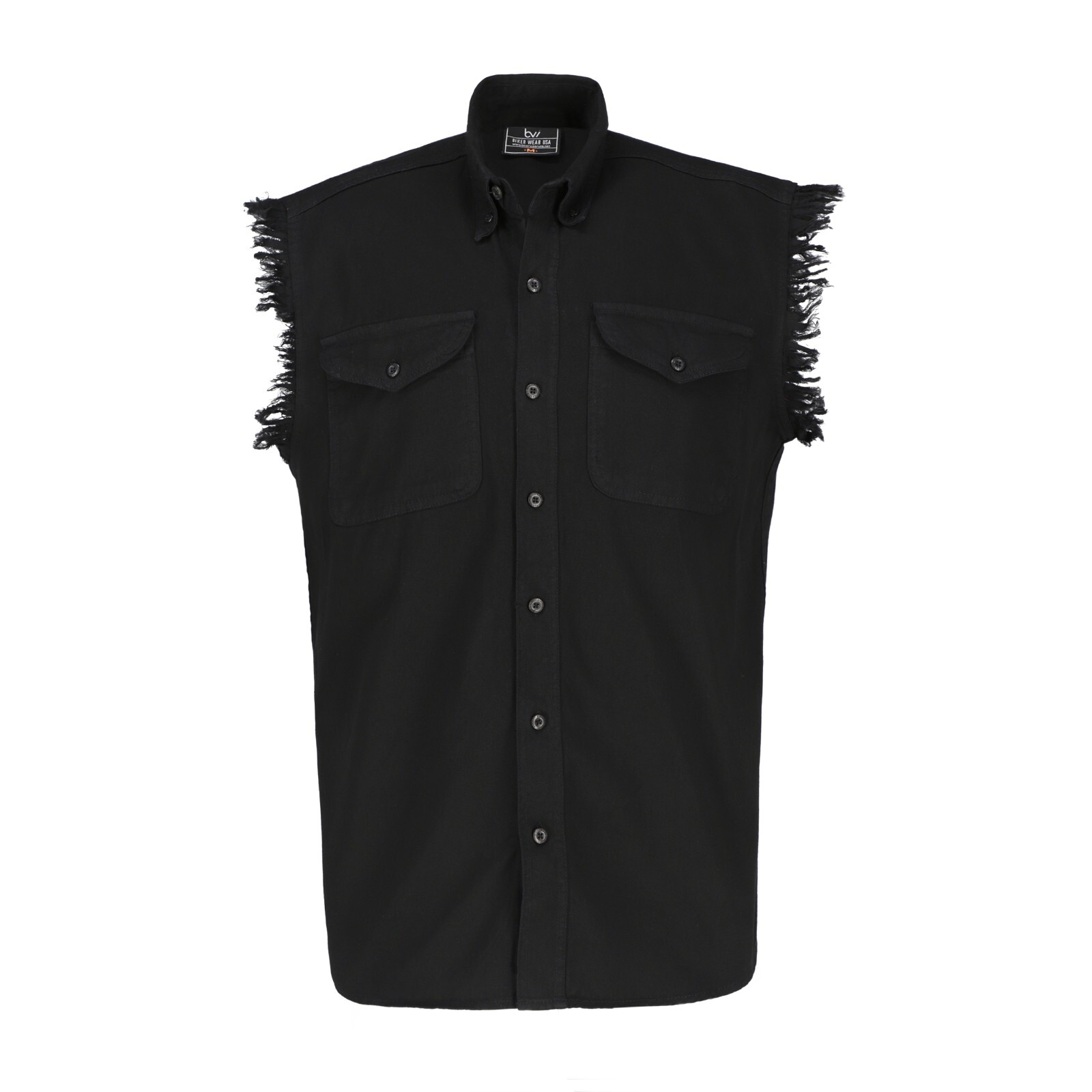 BUTTON-DOWN SLEEVELESS DENIM SHIRTS FOR MEN – 100% COTTON
