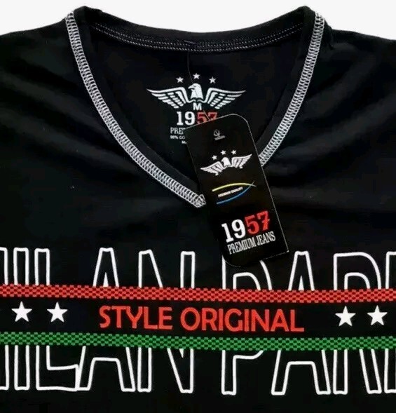 Men’s 1957 Cotton T Shirt,Italian Style,Slim Fit,Stretch S M…..D2.