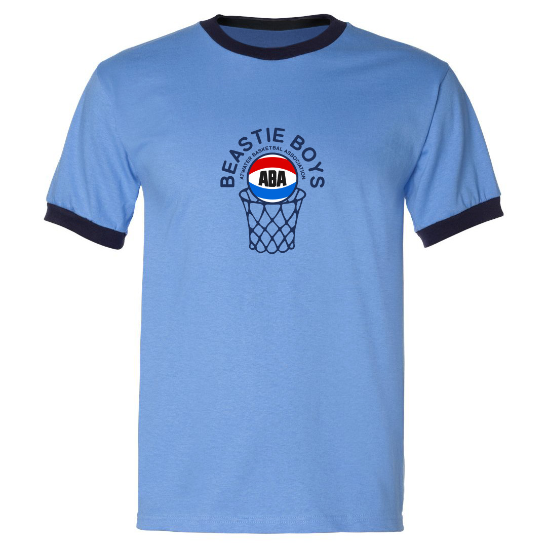 Beastie Boys ABA Atwater Basketball Modern Reprint Ringer Rap 90s T-Shirt S-3XL