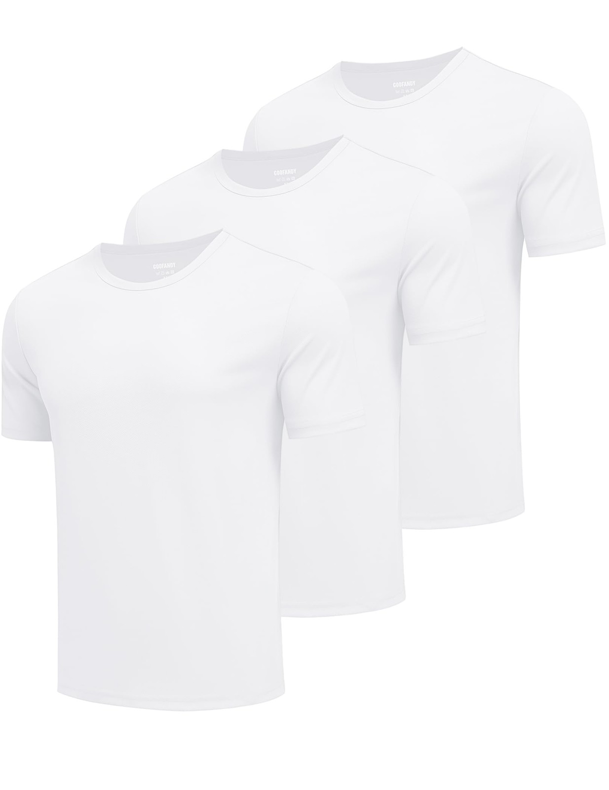 Men’s Workout T-Shirts 3 Pack Quick Dry Moisture Wicking Athletic Shirts Crew…