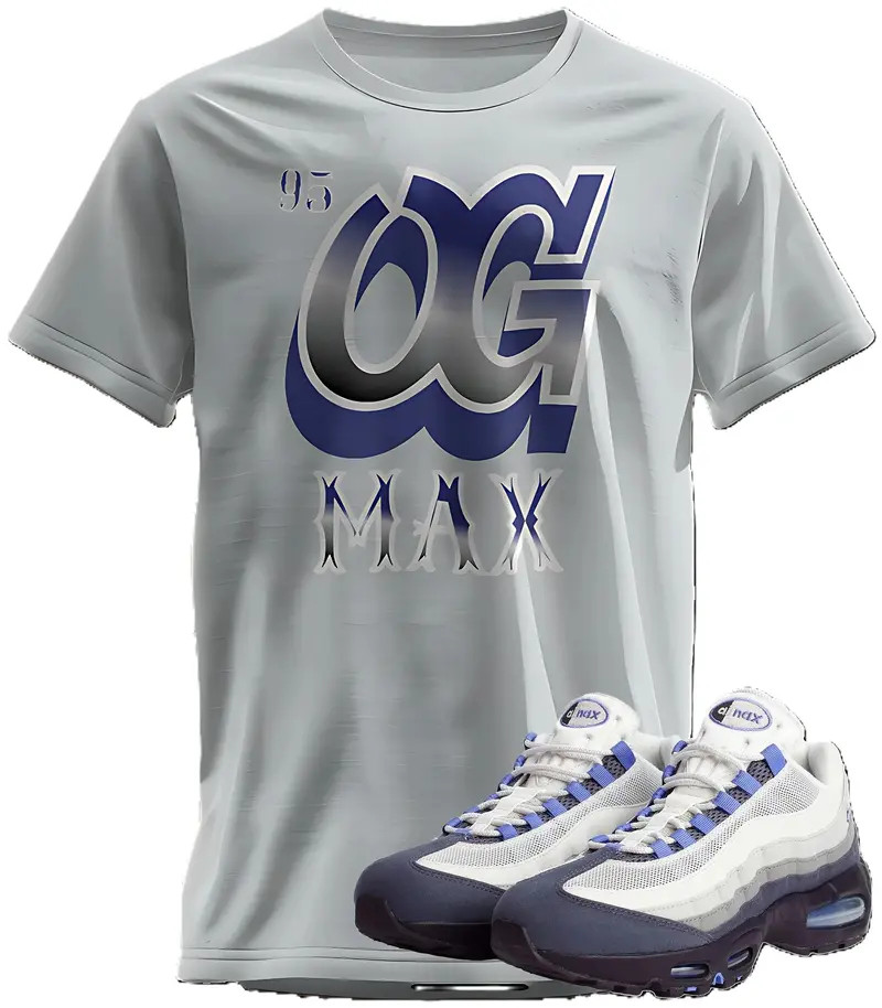 OG Sapphire/Photon Dusk Raisin Match T Shirt, 95 OG Max Graphic Tee