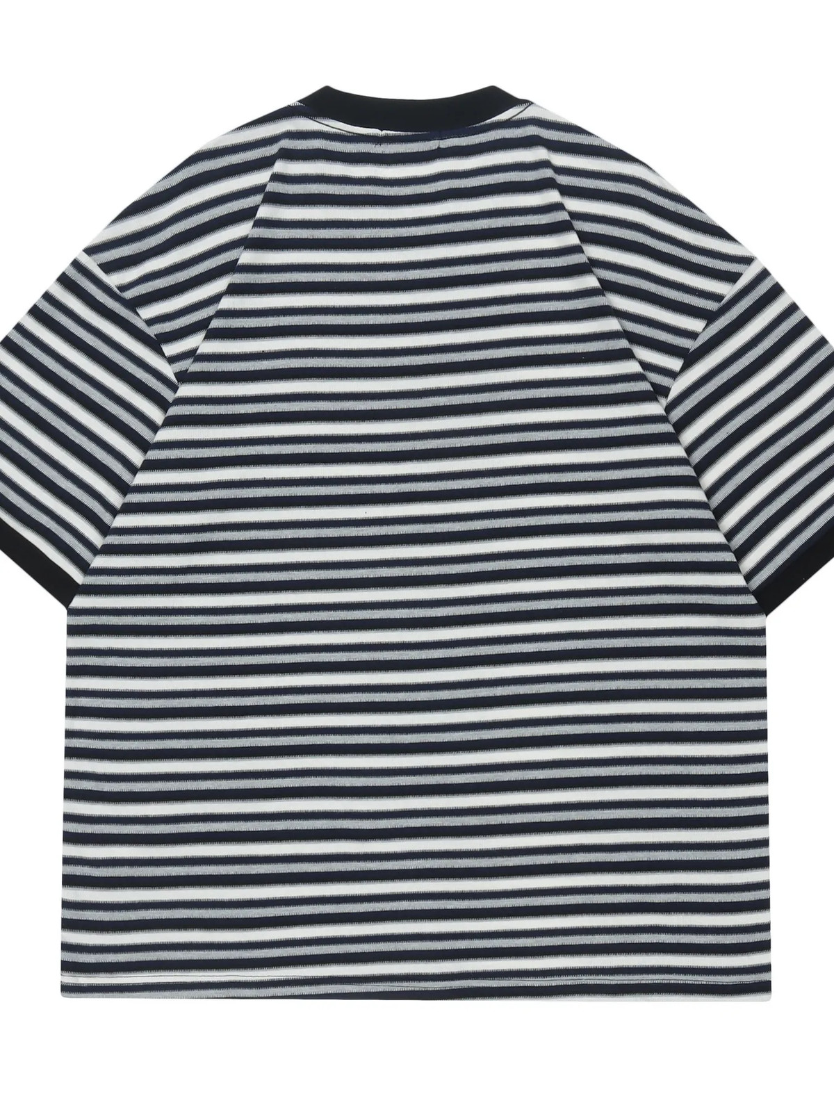 Men’s Classic Striped Cotton Crew Neck T-Shirt