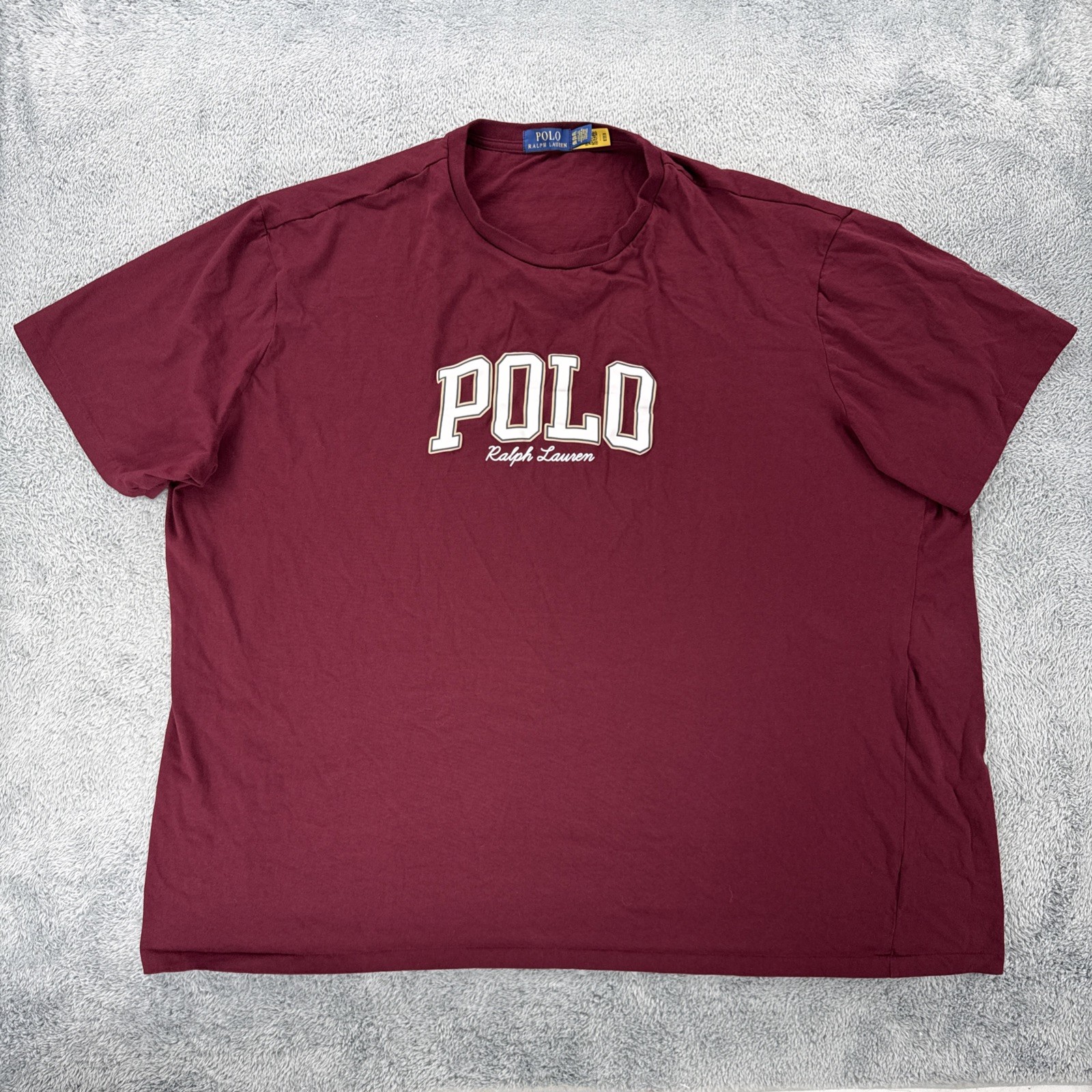 Polo Ralph Lauren Mens Logo Jersey Graphic T Shirt Size 4XLT Red