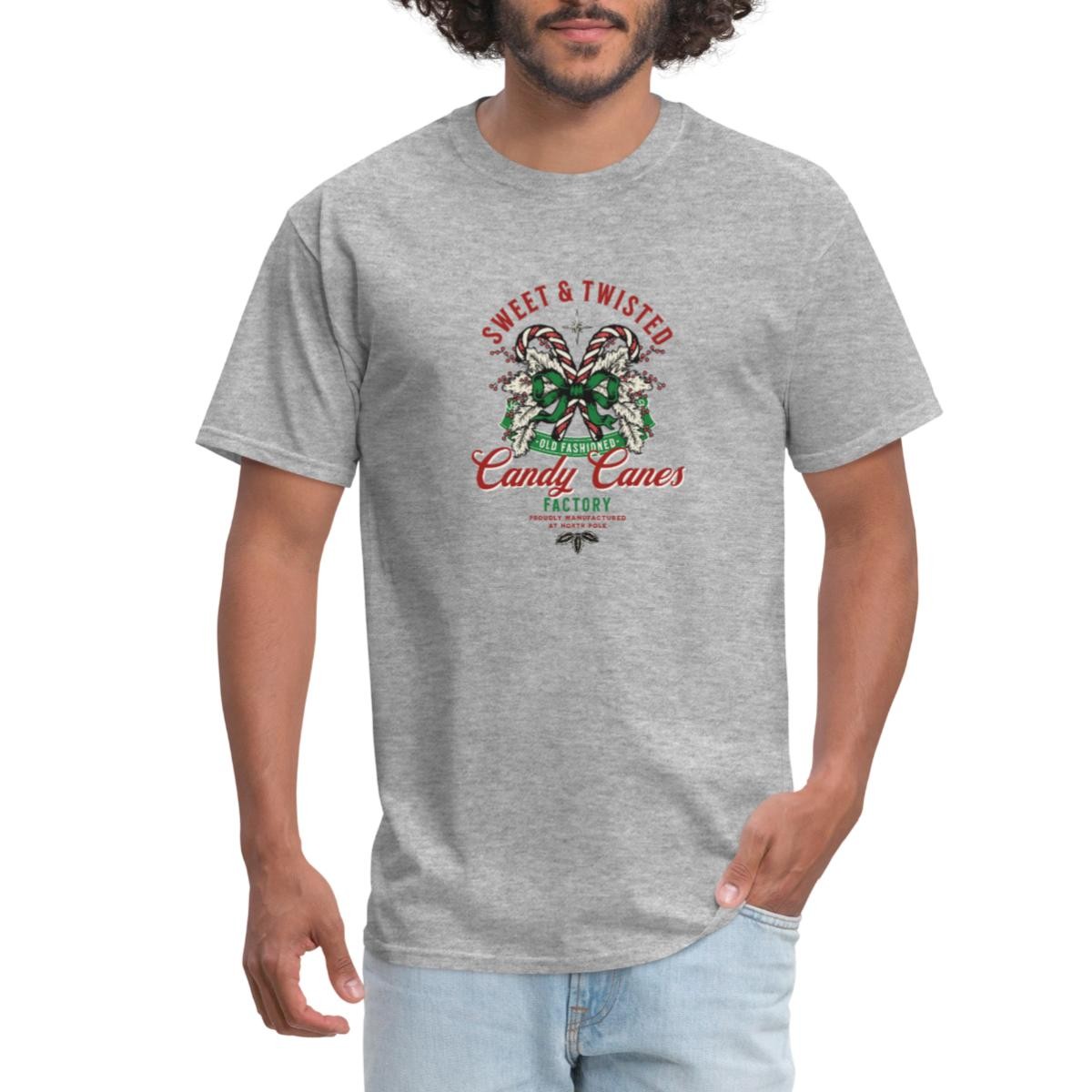 Sweet And Twisted Candy Canes Factory Men’s T-Shirt
