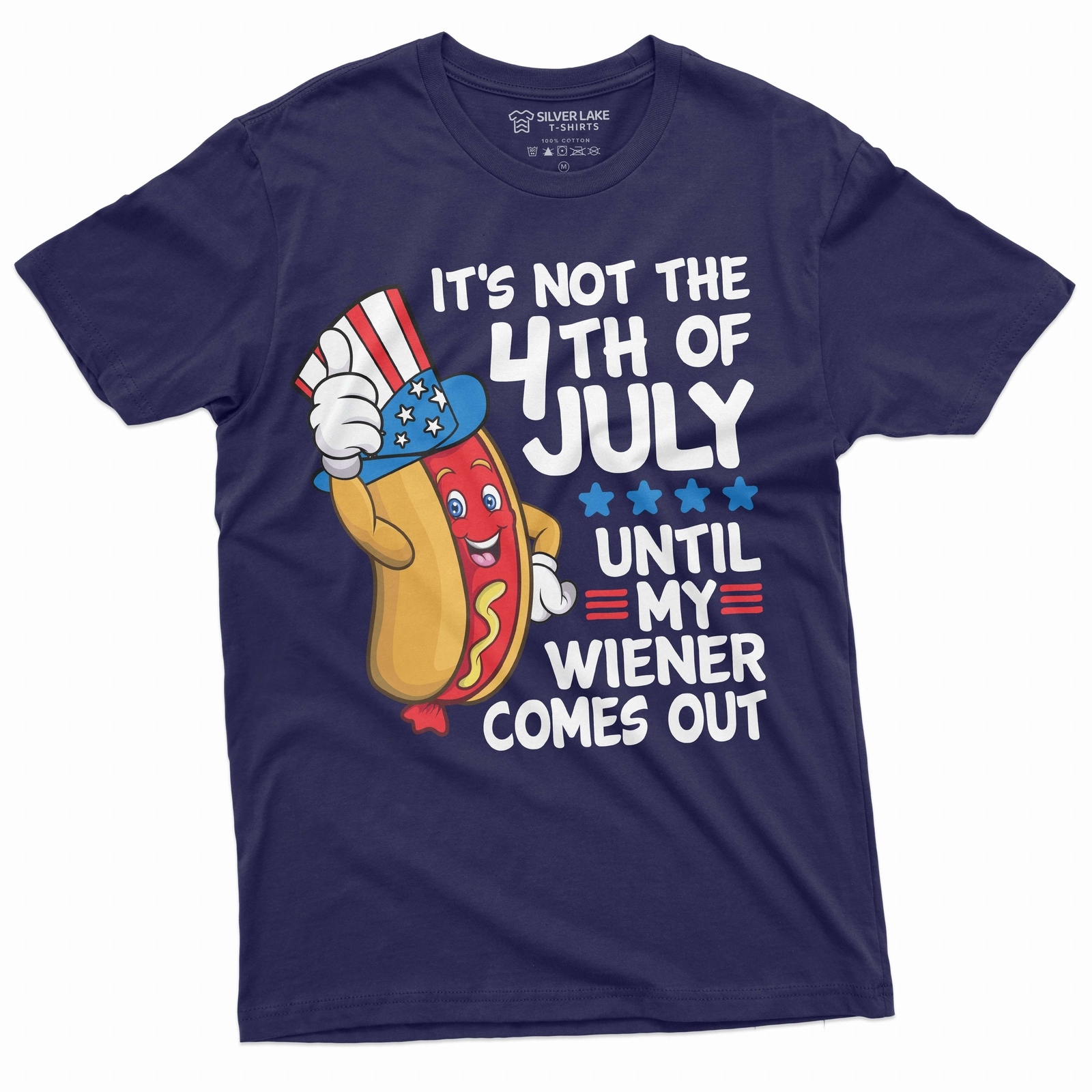 4th of July Funny Wiener T-shirt Fourth Of July Gifts For Him Men Dad Grandpa
