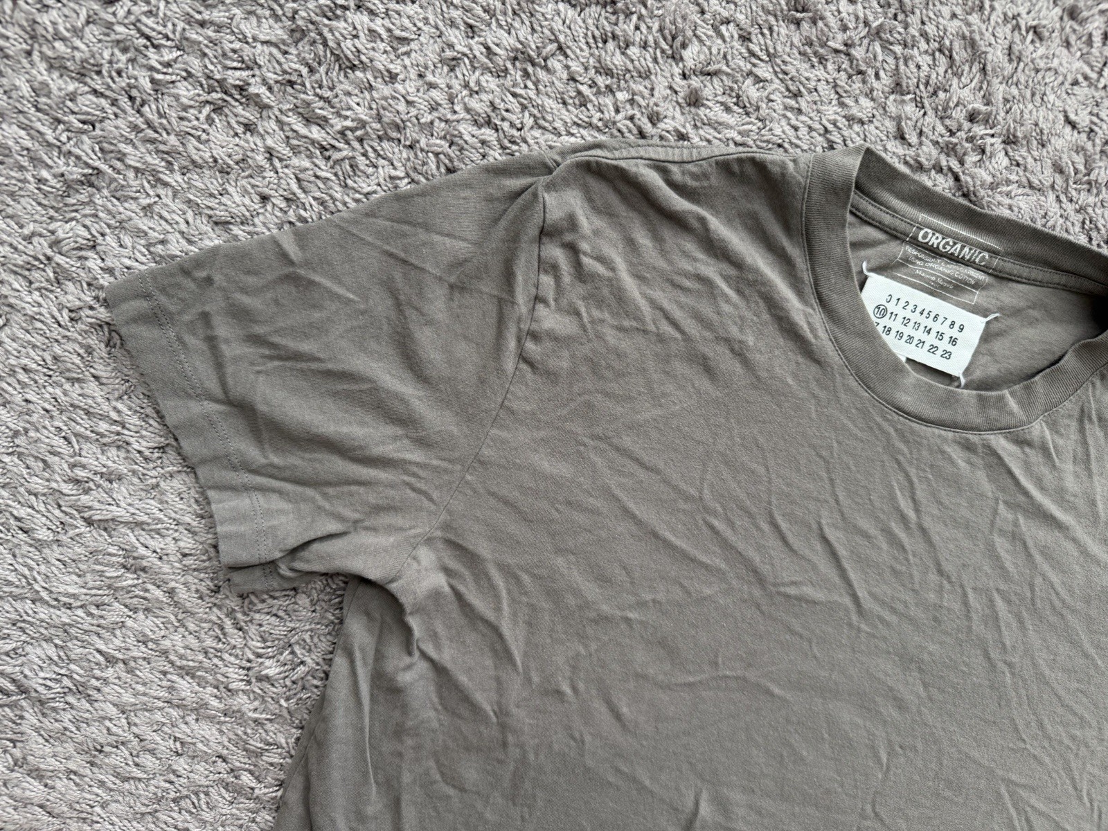 Maison Margiela T Shirt Crew Neck Short Sleeve Men’s Size Small Gray