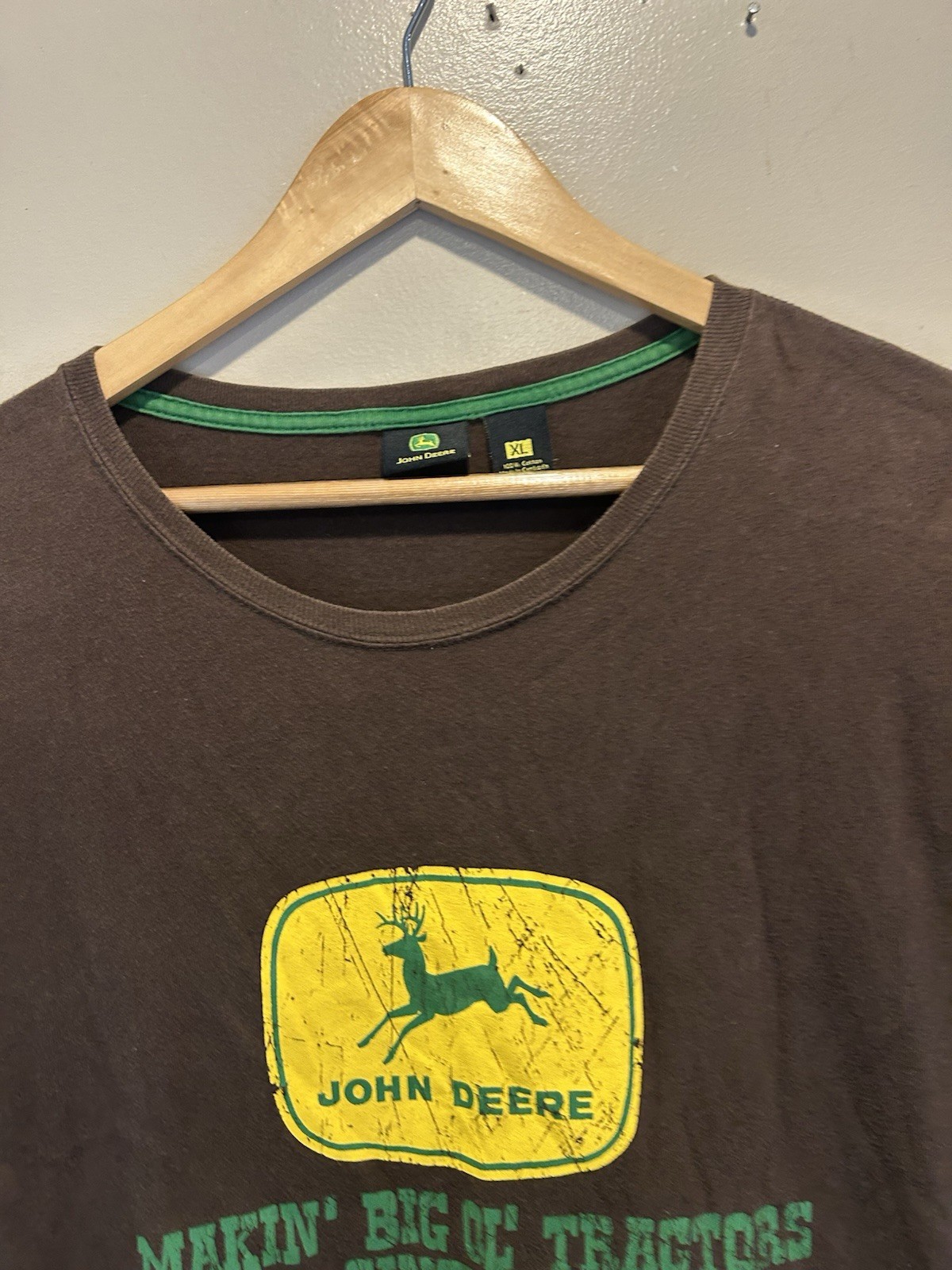 John Deere Graphic Tee Brown XL Shirt Clothing