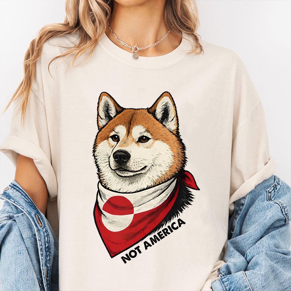 Support Greenland Shirt Husky Graphic Not For Sale Tee