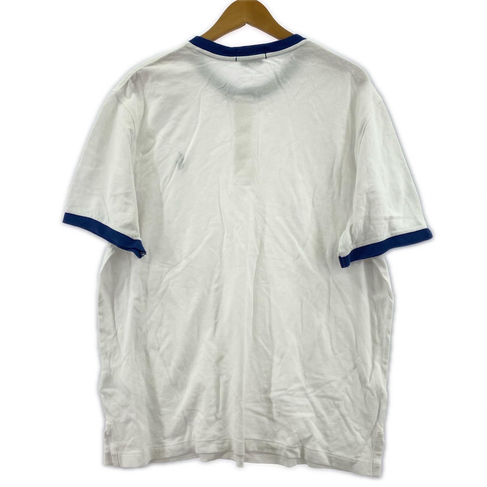 POLO RALPH LAUREN Two-tone Henley neck short-sleeved shirtCut sizeLG/White x…
