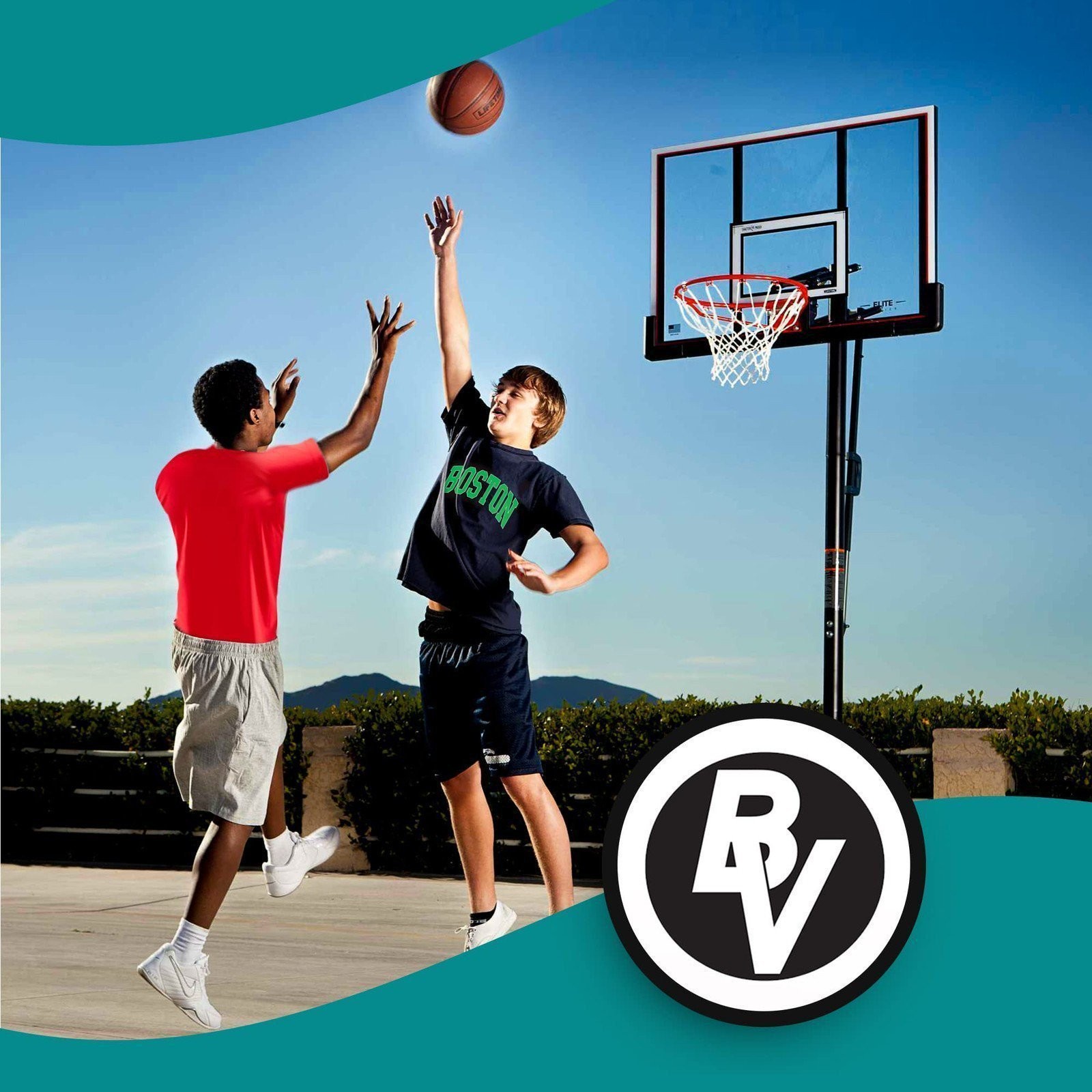 BROOKLYN VERTICAL 2-Pack Mens Basketball Short Sleeve T-Shirt with Chest Print|