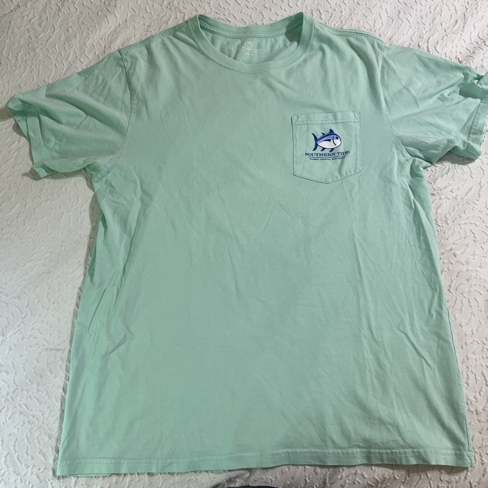 Men’s Teal Blue Southern Tide Florida Pocket T-shirt