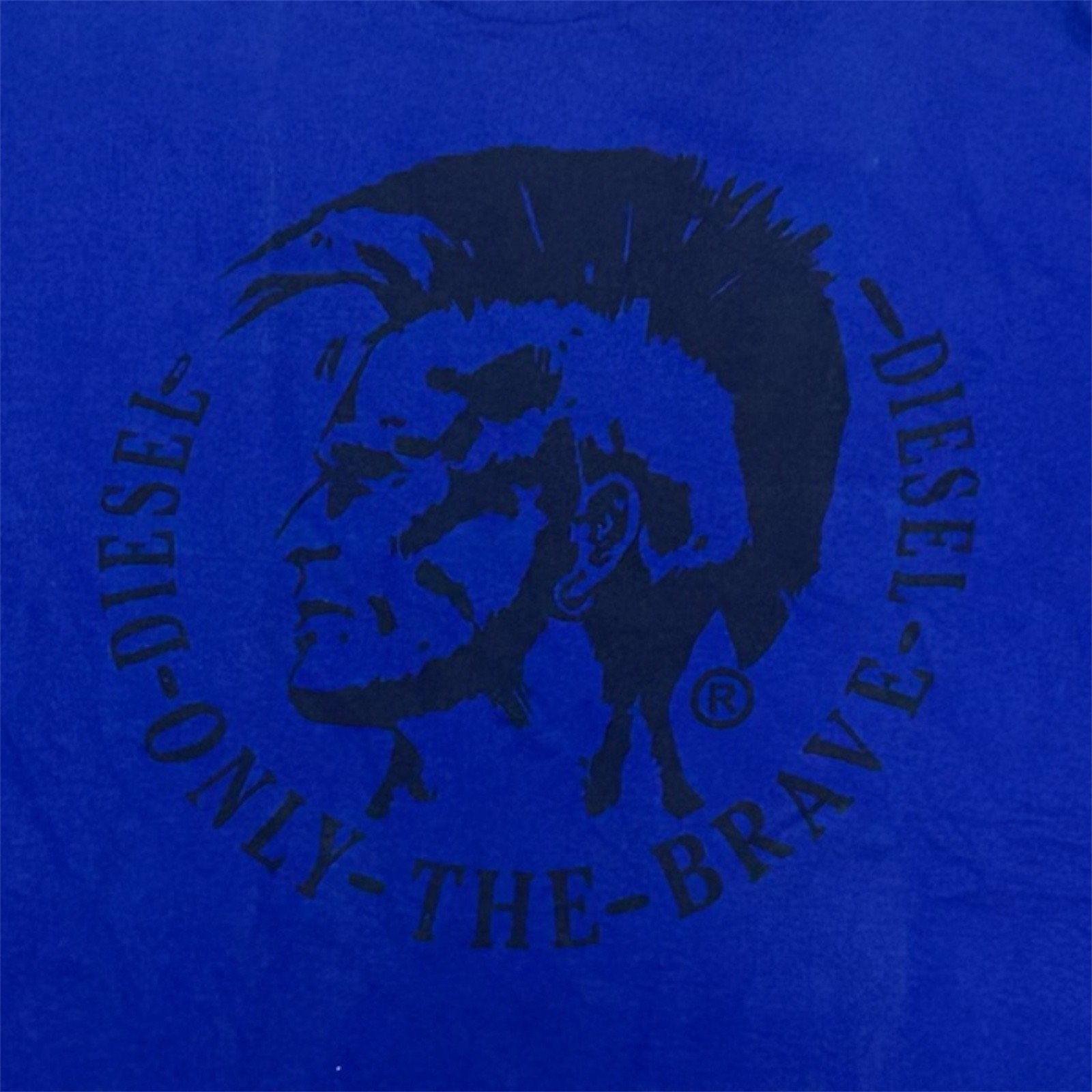 Vintage Y2K $58 DIESEL Royal Blue ACHEL Short Sleeve Slim Fit Designer T-shirt
