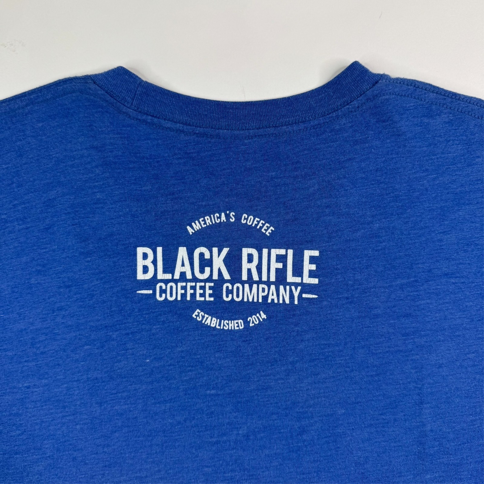 Black Rifle Coffee Company Mens Large Blue “Coffee or Die” Snake T-Shirt