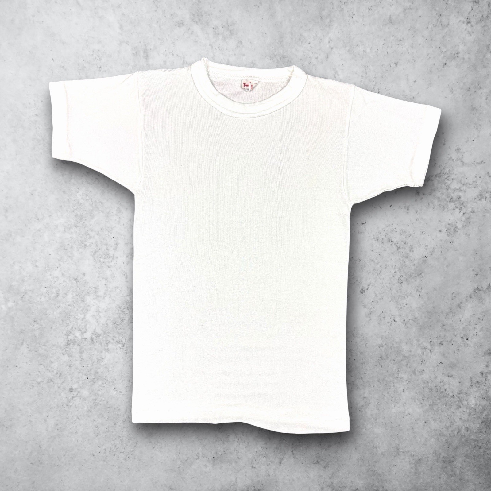 NEW Vintage 50s Tarleton Combed Cotton Workwear Blank White T-Shirt Size 14