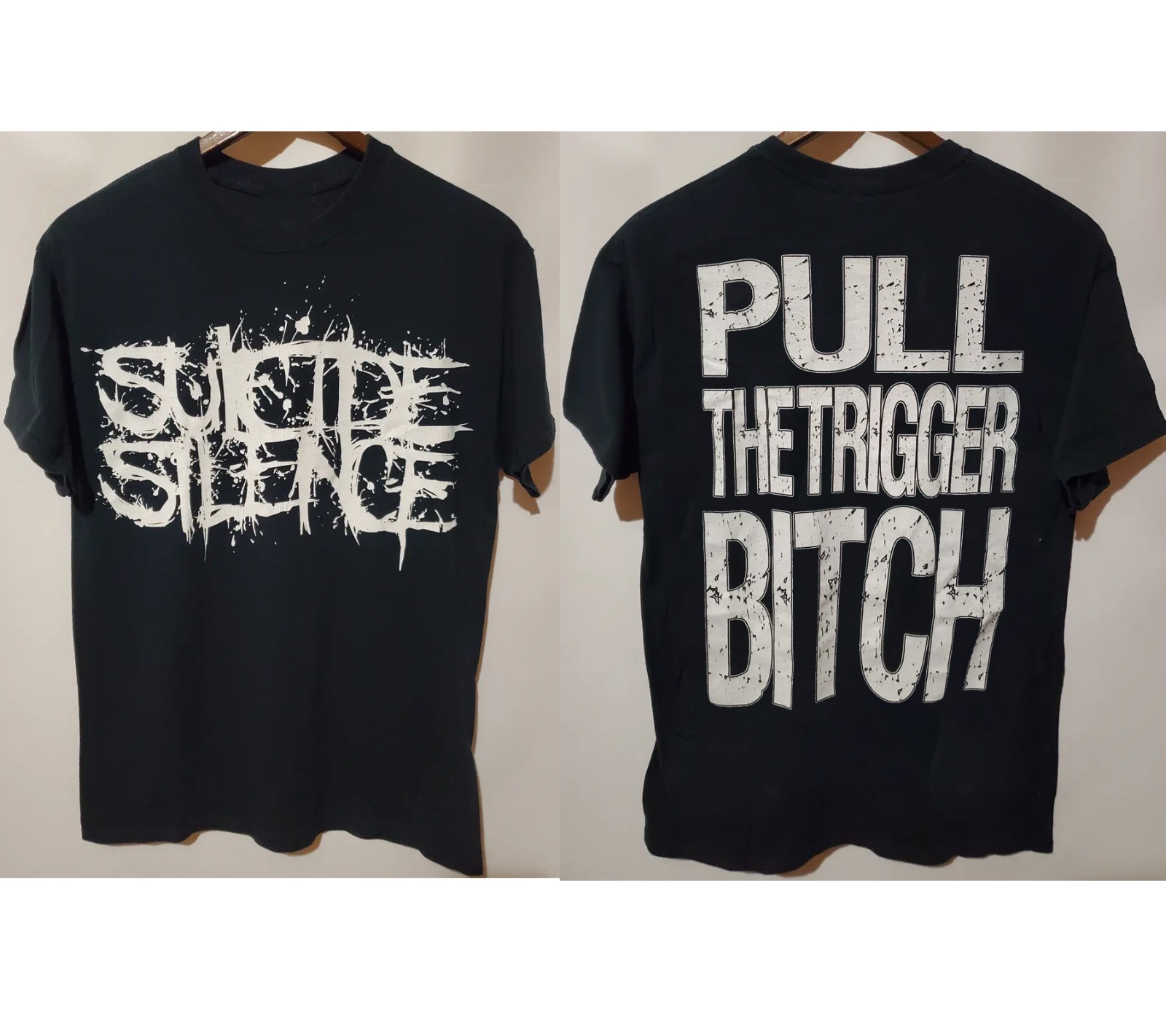 Vintage Suicide Silence Pull The Trigger Btch Band reprint T-Shirt