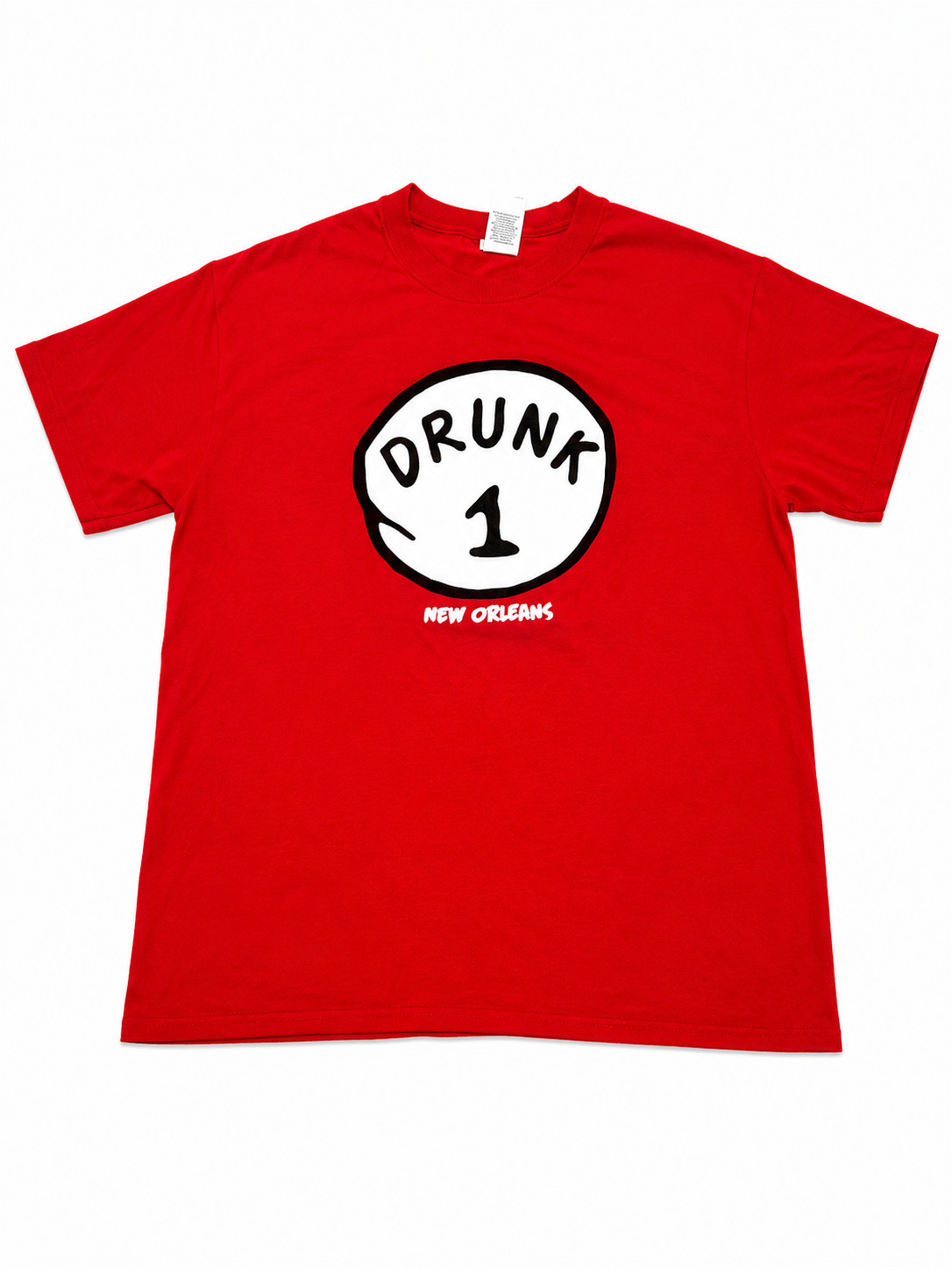 Drunk 1 New Orleans Graphic Tee Red Medium