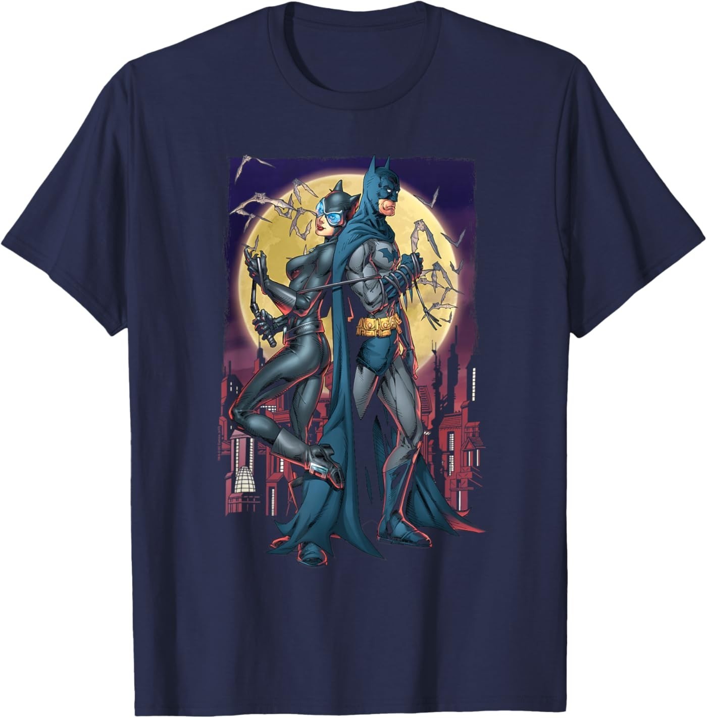 Batman and Catwoman Paint The Town T-Shirt