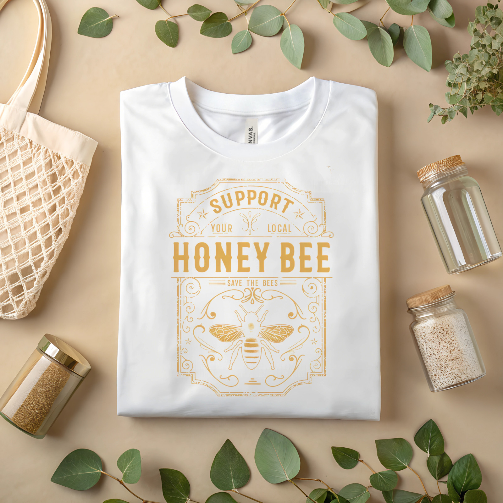 Support Your Local Honey Bee T-Shirt – Save the Bees Graphic Tee A316