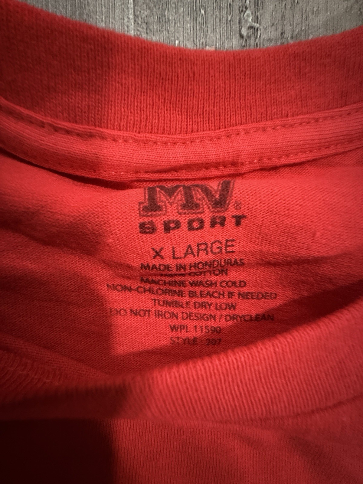 USMC “MARINES – EARNED NEVER GIVEN” Red T-Shirt – Size XL – by MV Sport – NWT!