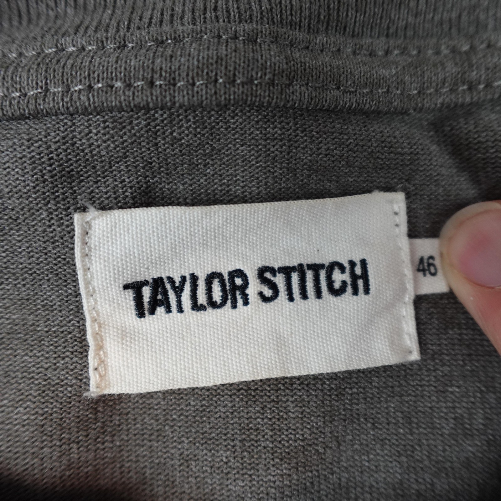 Taylor Stitch Shirt Mens 46 Brown Long Sleeve Henley Recycled Cotton Tee Casual